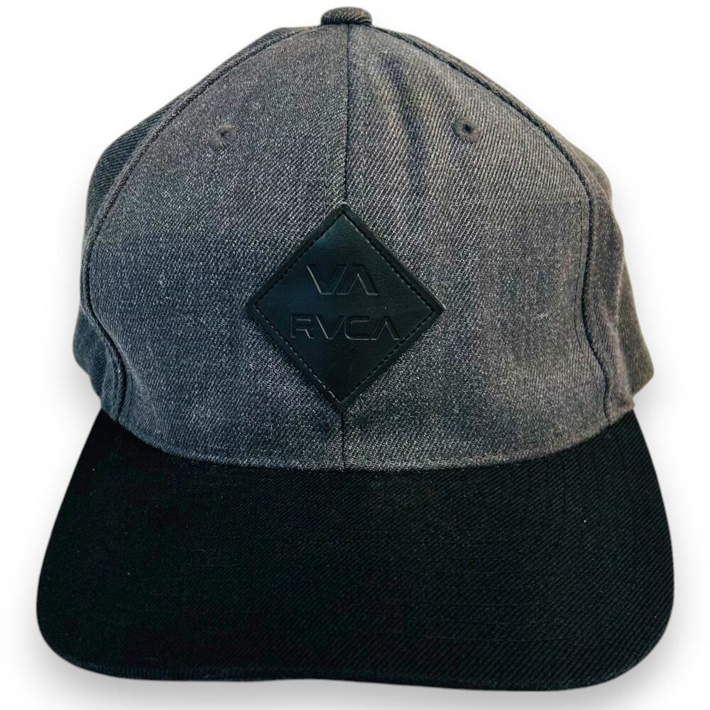 RVCA Snapback Hat Cap Acrylic Wool By PM Tenore Gray Black